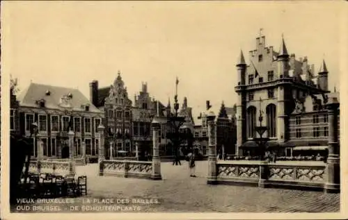 Ak Bruxelles Brüssel, Ausstellung 1935, Weltausstellung, der alte Schottenplatz