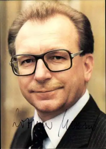 Foto Lothar Späth, Ministerpräsident Baden-Württemberg, Autogramm