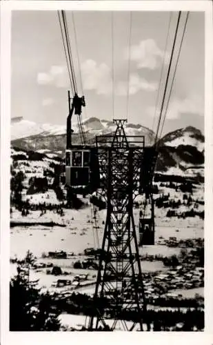 Ak Oberstdorf im Oberallgäu, Nebelhorn, Nebelhornbahn, Winteransicht