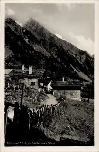 Ak Oberstdorf im Oberallgäu, Teilansicht, Hofäts