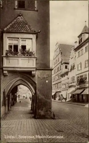 Ak Lindau am Bodensee Schwaben, Maximilianstraße