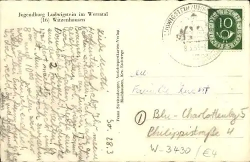 Ak Witzenhausen an der Werra, Jugendburg Ludwigstein