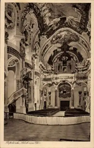 Ak Osterhofen in Niederbayern, Stiftskirche, Innenraum, Blick vom Chor