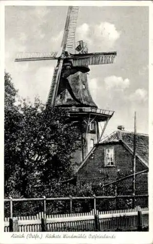 Ak Aurich Ostfriesland, Höchste Windmühle Ostfrieslands