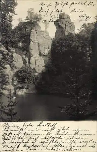 Foto Ak Horn Bad Meinberg im Teutoburger Wald Westfalen, Externsteine