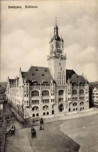 Ak Stuttgart in Württemberg, Rathaus