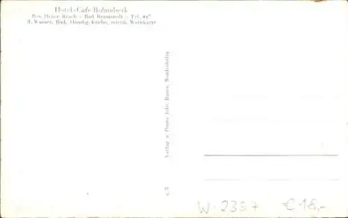 Ak Bad Bramstedt in Holstein, Hotel Cafe Rolandseck, Außenansicht, Gastraum