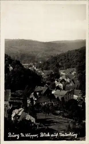 Ak Unterburg Burg an der Wupper Solingen, Panorama