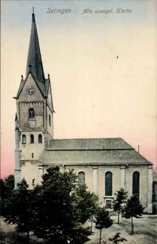 Ak Solingen im Bergischen Land, evangelische Kirche