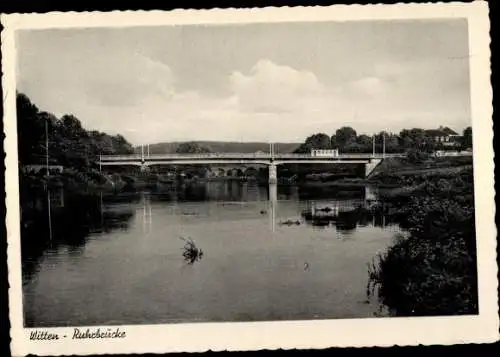 Ak Witten an der Ruhr, Ruhrbrücke