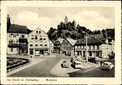 Ak Bad Berneck im Fichtelgebirge Bayern, Marktplatz