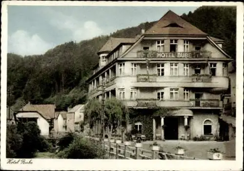 Ak Bad Berneck im Fichtelgebirge Bayern, Hotel Bube