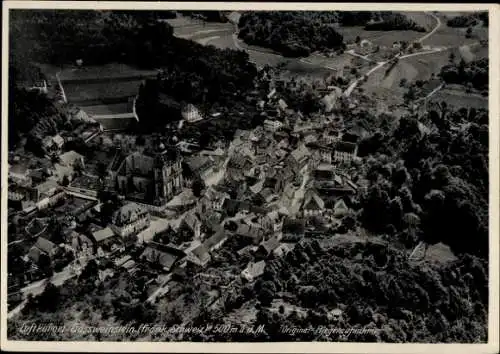 Ak Gößweinstein in Oberfranken, Totalansicht, Original-Fliegeraufnahme