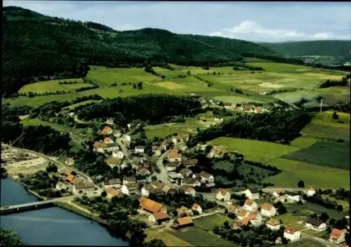 Ak Hemfurth Edersee Edertal Hessen, Totalansicht