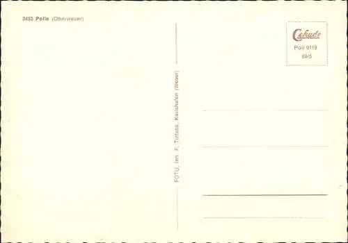 Ak Polle an der Weser, Totalansicht