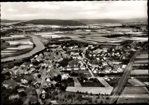 Ak Boffzen an der Weser, Luftbild