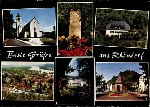 Ak Rhöndorf Bad Honnef am Rhein, Katholische Kirche, Grabstätte Dr. Konrad Adenauer, Adenauer-Haus