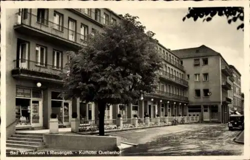 Ak Cieplice Śląskie Zdrój Bad Warmbrunn Riesengebirge Schlesien, Kurhotel Quellenhof