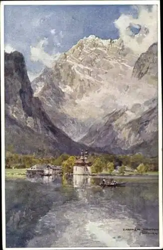 Künstler Ak Compton, Edward Harrison, Schönau am Königssee, St. Bartholomä