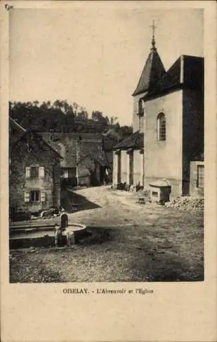 Ak Oiselay Haute Saône, Tränke und Kirche