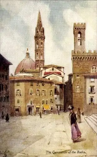 Künstler Ak Firenze Florenz Toscana, The Campanile of the Badia, Tuck 7374