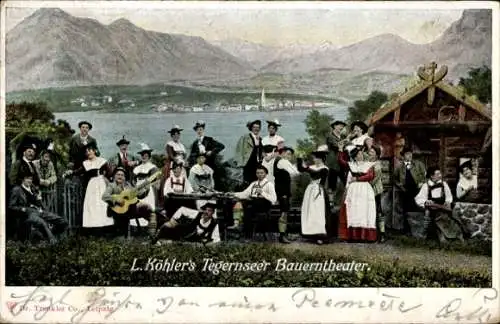 Ak L. Köhler's Tegernseer Bauerntheater, bayrische Trachten