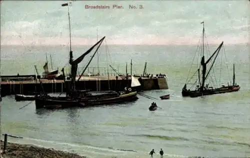 Ak Broadstairs Kent England, Pier