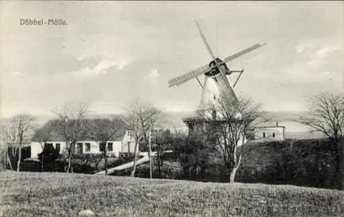 Ak Dybbøl Düppel Dänemark, Düppeler Mühle, Windmühle