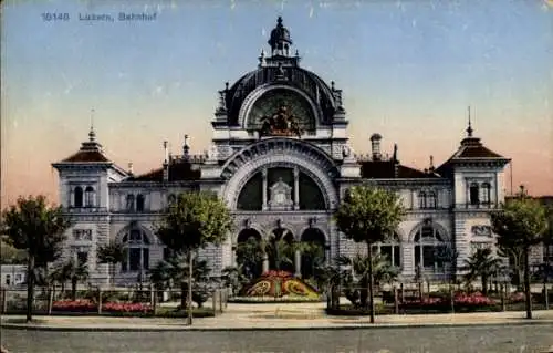 Ak Luzern Stadt Schweiz, Bahnhof