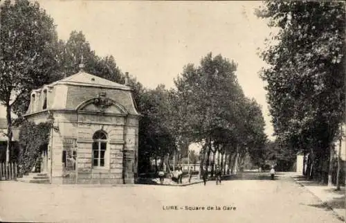 Ak Lure Haute Saône, Square de la Gare