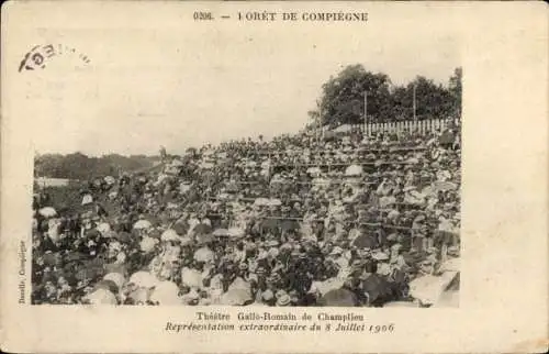 Ak Compiègne Oise, Theatre Gallo-Romain de Champlieu, Representation extraordinaire du 8.06.1906