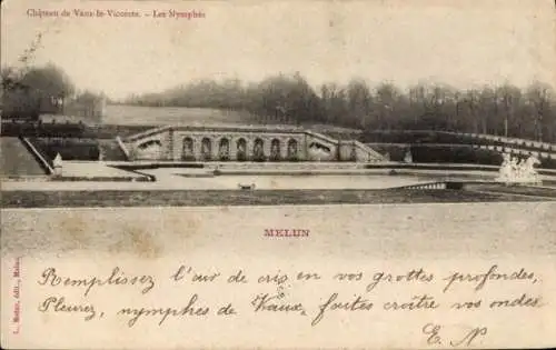 Ak Melun Seine et Marne, Chateau de Vaux le Vicomte, les Nymphes