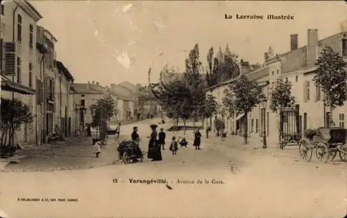 Ak Varangeville Meurthe et Moselle, Avenue de la Gare