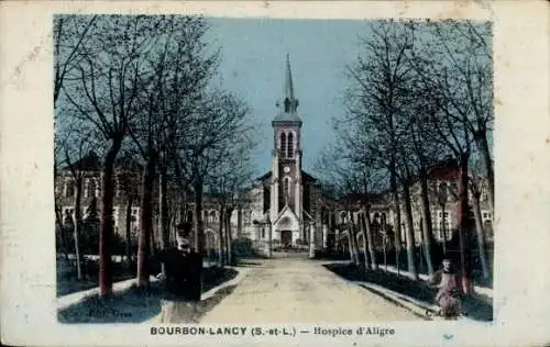 Ak Bourbon Lancy Saône et Loire, Hospice d'Aligre