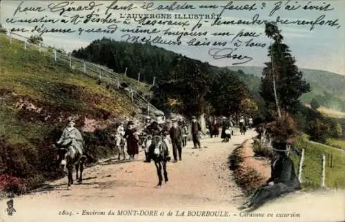 Ak Le Mont Dore Puy de Dôme, La Bourboule, Caravane en excursion