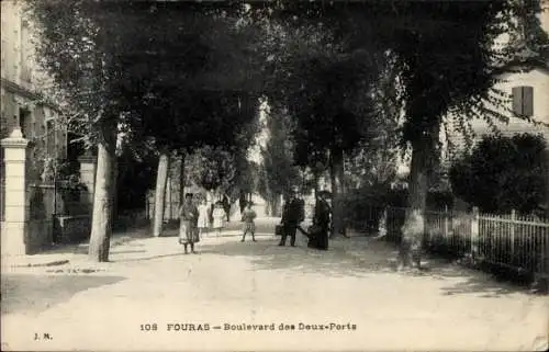 Ak Fouras Charente Maritime, Boulevard des Deux-Ports