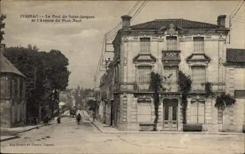 Ak Cognac Charente, Pont de Saint-Jacques, l'Avenue du Pont-Neuf