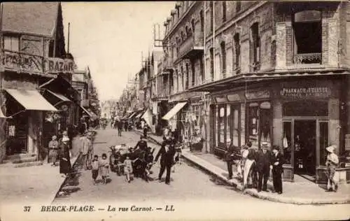 Ak Berck Plage Pas de Calais, La rue Carnot