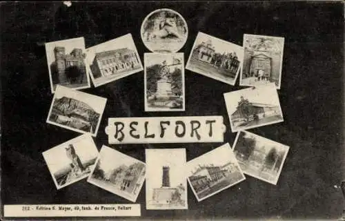 Ak Belfort Beffert Beffort Territoire de Belfort, Ortsansichten, Souvenir