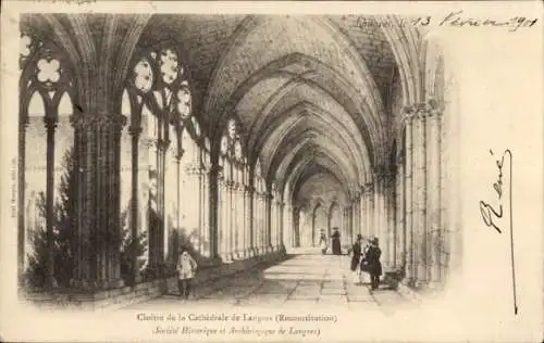 Ak Langres Haute Marne, Cloitre de la Cathedrale, Societe Historique et Archologique