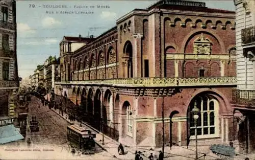 Ak Toulouse Haute Garonne, Facade du Musee, Rue d'Alsace-Lorraine