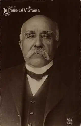 Ak Französischer Ministerpräsident Georges Clemenceau, Portrait