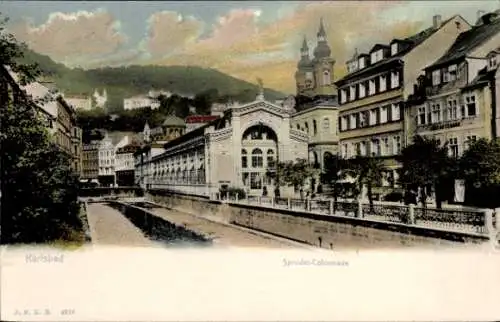 Ak Karlovy Vary Karlsbad Stadt, Sprudel-Colonnade