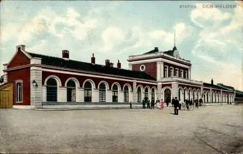 Ak Den Helder Nordholland Niederlande, Bahnhof