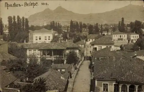 Foto Ak Прилеп Prilep Mazedonien, Blick über die Dächer der Stadt