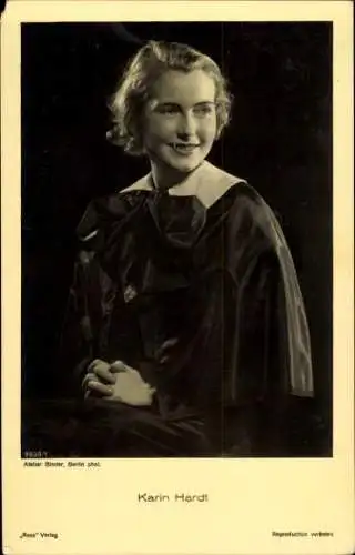 Ak Schauspielerin Karin Hardt, Portrait