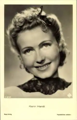 Ak Schauspielerin Karin Hardt, Portrait