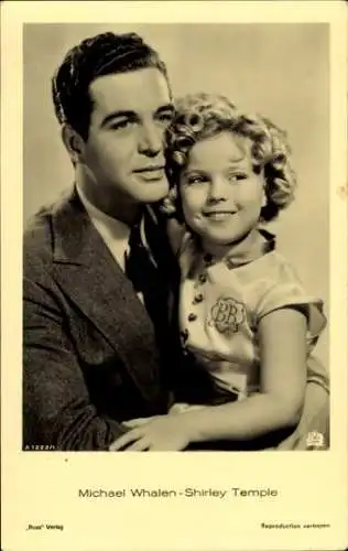 Ak Schauspielerin Shirley Temple und Michael Whalen, Portrait