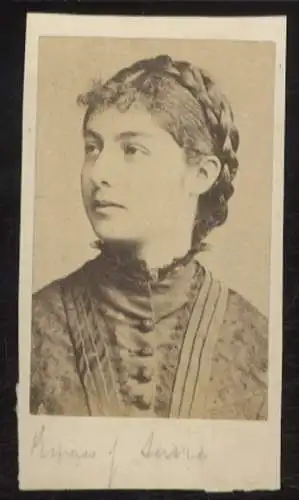 CdV Portrait Nathalie Königin von Serbien, geb. v. Bessarabien (Rumänien)