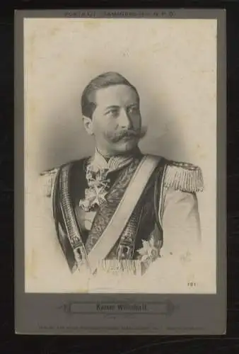 Cabinet Foto Kaiser Wilhelm II. von Preußen